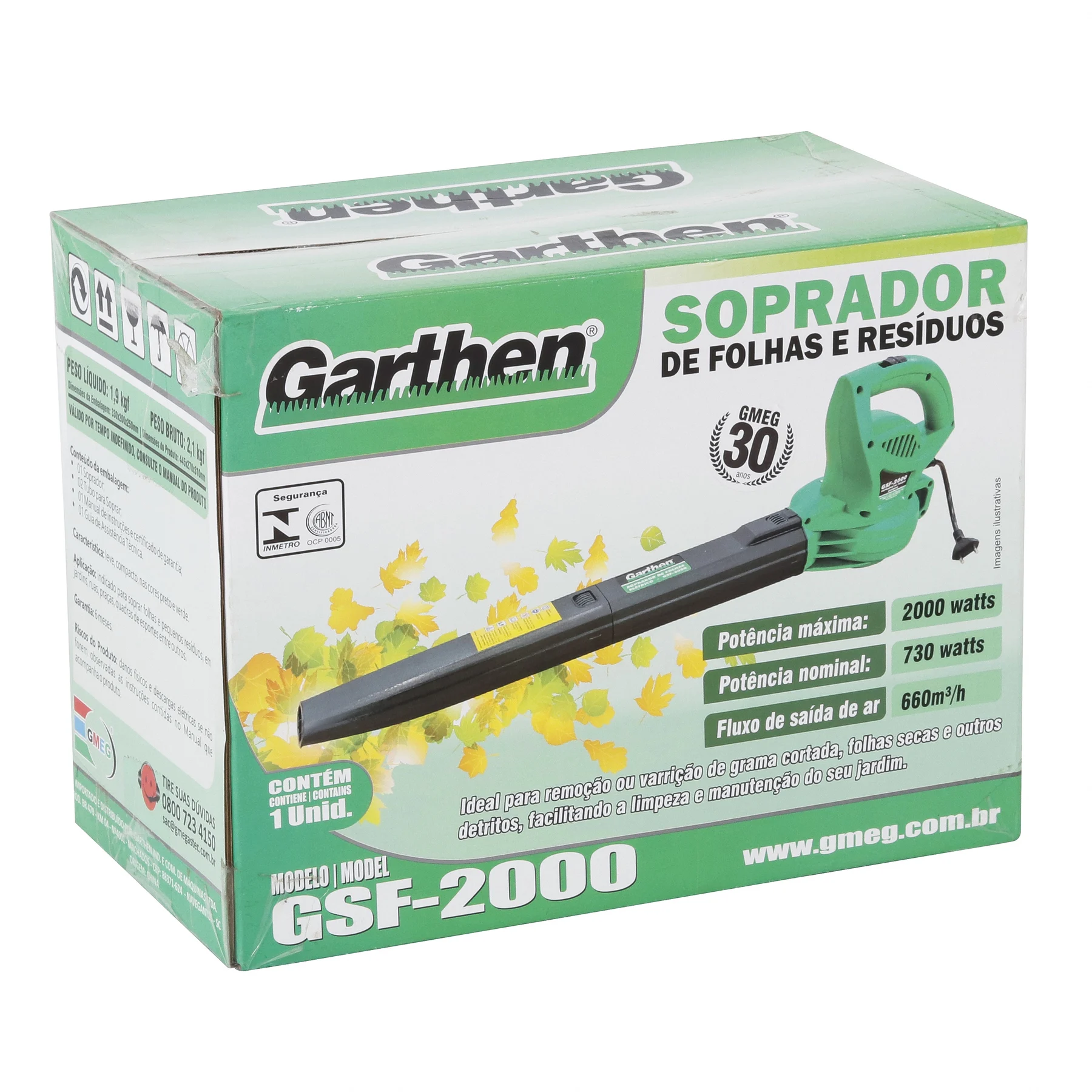 Soprador de Folhas GSF-2000 Garthen